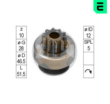 Volnobezny prevod, starter ERA ZN1209