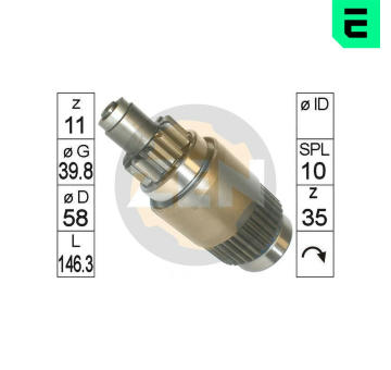 Volnobezny prevod, starter ERA ZN1827