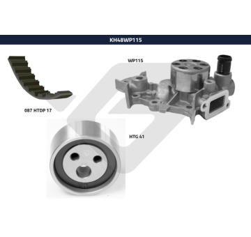 Vodné čerpadlo + sada ozubeného remeňa HUTCHINSON KH 48WP115