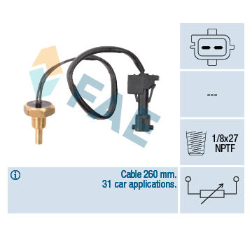 Snímač teploty chladiacej kvapaliny FAE 32741