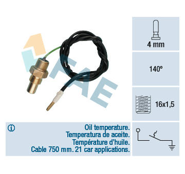 Snímač, teplota oleje FAE 35230