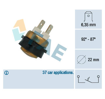 Teplotní spínač, větrák chladiče FAE 36070