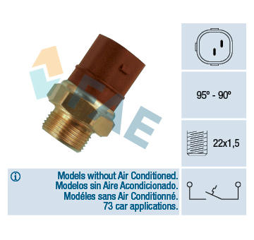 Teplotní spínač, větrák chladiče FAE 36270