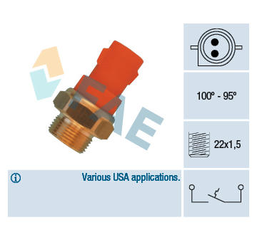Teplotní spínač, větrák chladiče FAE 36340