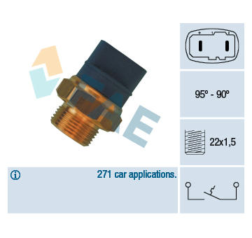 Teplotní spínač, větrák chladiče FAE 36370
