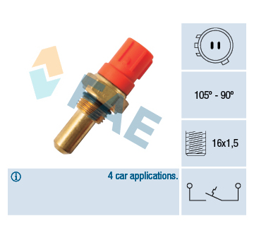 Teplotní spínač, větrák chladiče FAE 36420