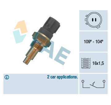 Teplotní spínač, větrák chladiče FAE 36430