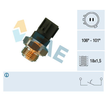 Teplotní spínač, větrák chladiče FAE 36460