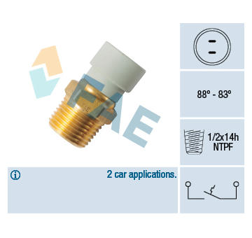 Teplotní spínač, větrák chladiče FAE 36499