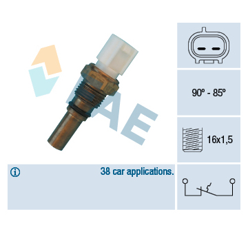 Teplotní spínač, větrák chladiče FAE 36540