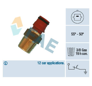 Teplotní spínač, větrák chladiče FAE 36560