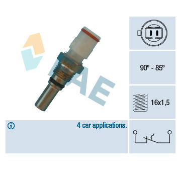 Teplotní spínač, větrák chladiče FAE 36570