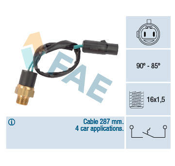 Teplotní spínač, větrák chladiče FAE 36620