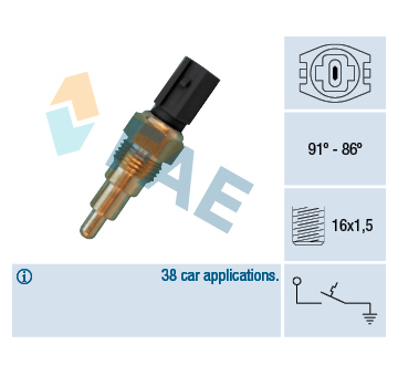 Teplotní spínač, větrák chladiče FAE 36670