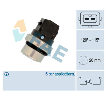 Teplotní spínač, větrák chladiče FAE 36700