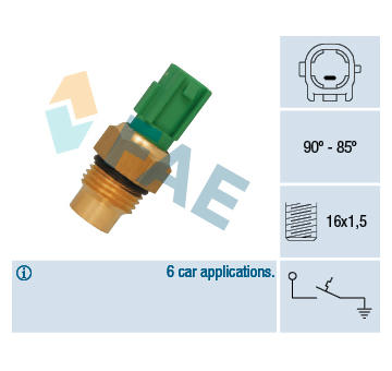 Teplotní spínač, větrák chladiče FAE 36711