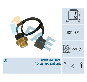 Teplotní spínač, větrák chladiče FAE 36730