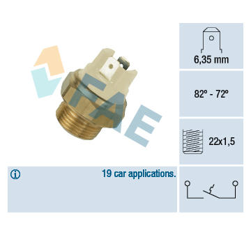 Teplotní spínač, větrák chladiče FAE 37080