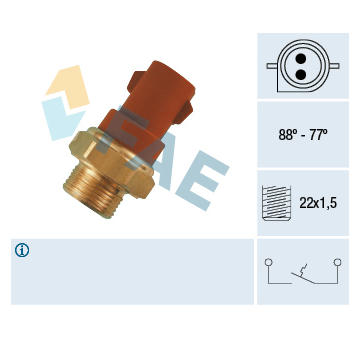 Teplotní spínač, větrák chladiče FAE 37230