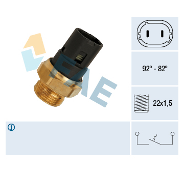 Teplotní spínač, větrák chladiče FAE 37250