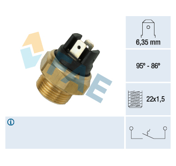Teplotní spínač, větrák chladiče FAE 37330