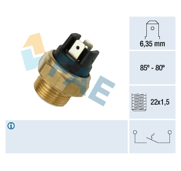 Teplotní spínač, větrák chladiče FAE 37390