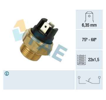 Teplotní spínač, větrák chladiče FAE 37480