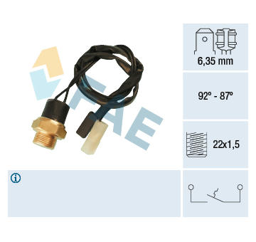 Teplotní spínač, větrák chladiče FAE 37500