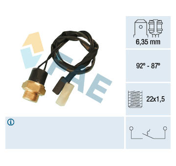 Teplotní spínač, větrák chladiče FAE 37501