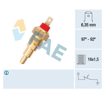 Teplotní spínač, větrák chladiče FAE 37610