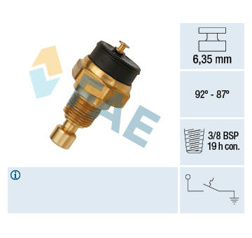 Teplotní spínač, větrák chladiče FAE 37650