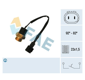 Teplotný spínač ventilátora chladenia FAE 37670