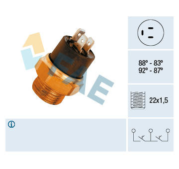Teplotní spínač, větrák chladiče FAE 37800