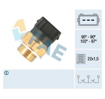 Teplotný spínač ventilátora chladenia FAE 37823