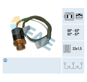 Teplotní spínač, větrák chladiče FAE 37830