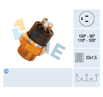 Teplotní spínač, větrák chladiče FAE 37880