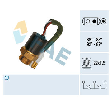 Teplotní spínač, větrák chladiče FAE 37890