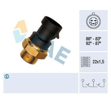 Teplotní spínač, větrák chladiče FAE 37900