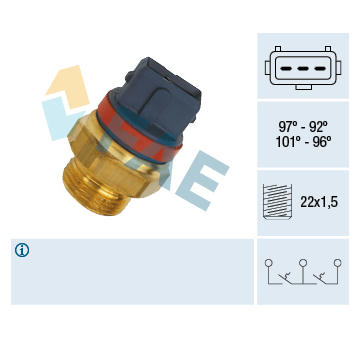 Teplotní spínač, větrák chladiče FAE 37930