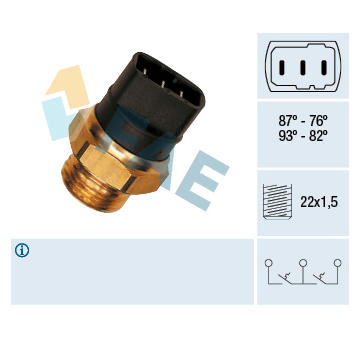 Teplotní spínač, větrák chladiče FAE 37950