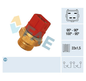 Teplotní spínač, větrák chladiče FAE 37960