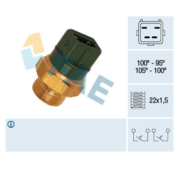 Teplotní spínač, větrák chladiče FAE 38010