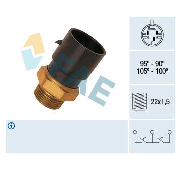 Teplotní spínač, větrák chladiče FAE 38020