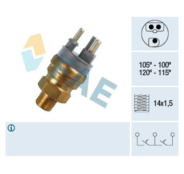 Teplotní spínač, větrák chladiče FAE 38140