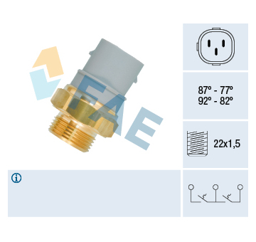 Teplotní spínač, větrák chladiče FAE 38160