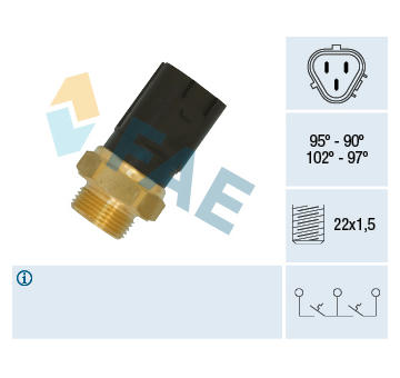 Teplotní spínač, větrák chladiče FAE 38185