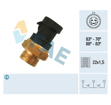 Teplotní spínač, větrák chladiče FAE 38200