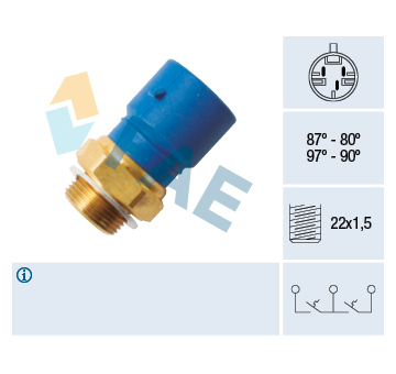 Teplotní spínač, větrák chladiče FAE 38245