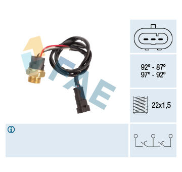 Teplotní spínač, větrák chladiče FAE 38280