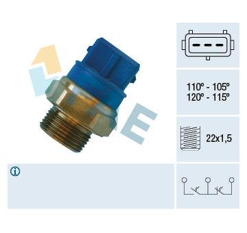 Teplotní spínač, větrák chladiče FAE 38330